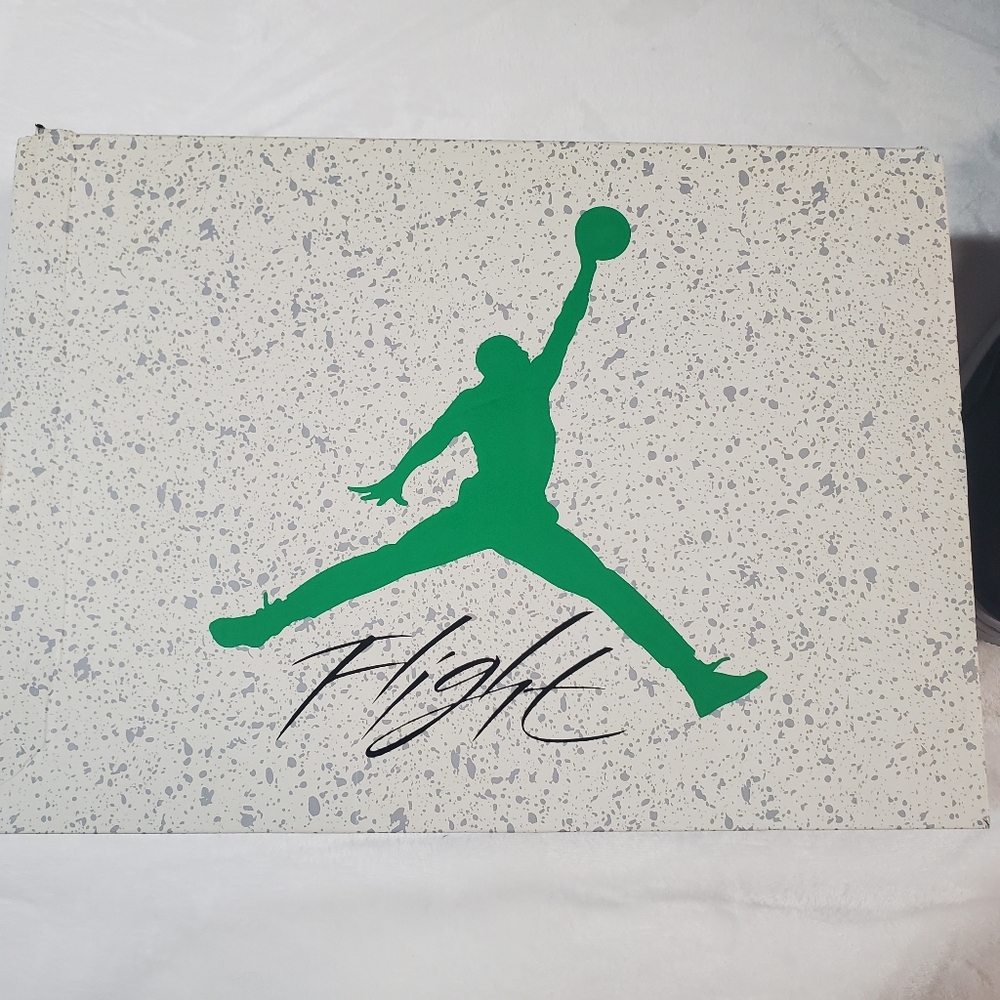 Nike Air Jordan Black/White/Gray With A Pop of Red Men's Sneakers - Picture 9 of 11